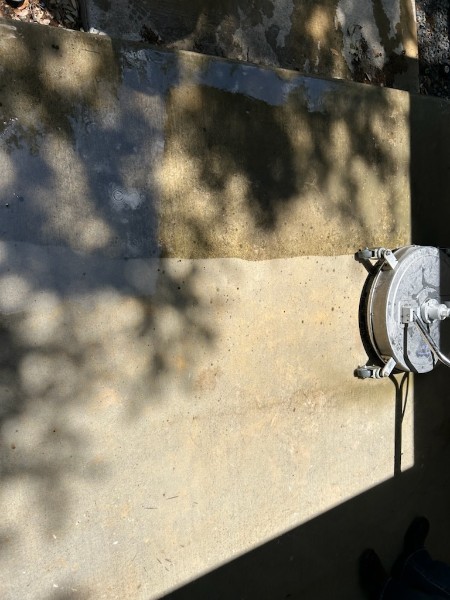 Concrete driveway pressure washing
